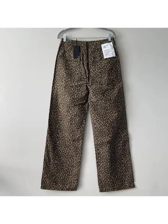 NWT ~ R13 Wide Leg Utility Pant in Leopard  Size 26 - Picture 3 of 8